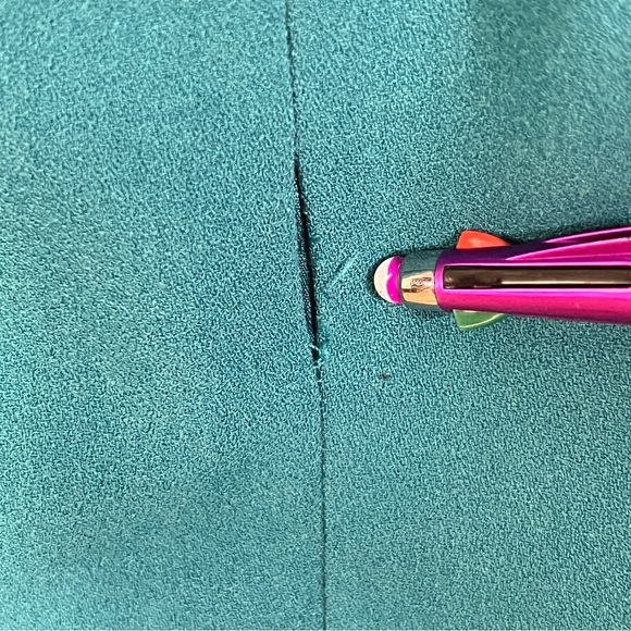 BOB MACKIE WEARABLE ART Jacket Womens Plus 1X Button Front Lined Turquoise Blue‎ - Picture 14 of 14